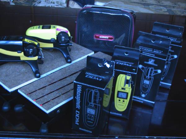 わかさぎ　ワカサギ　電動リール　穂先　シマノ　夢屋　たたき台