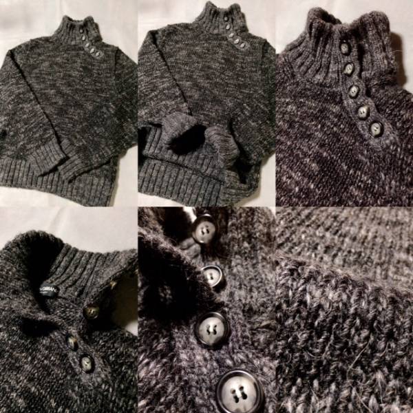 ドルガバ/斜めボタンハイネック/アルパカ混/タートル/希少ニット