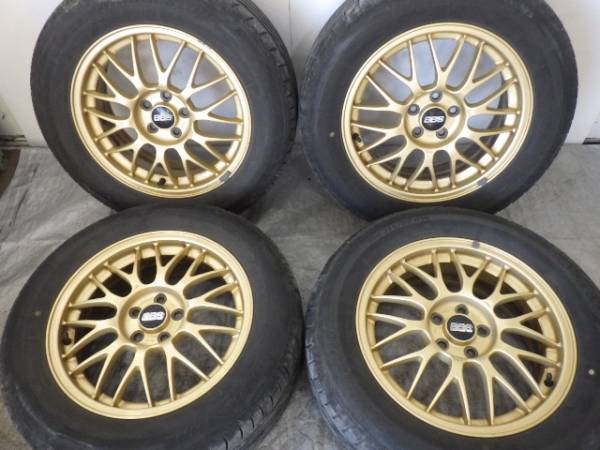 STI 純正 BBS RG362 鍛造 金 タイヤ付 16×6.5JJ +48 5H×