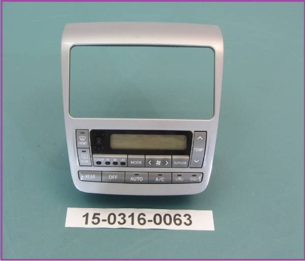 トヨタ アルファードV ANH10W エアコン操作パネル シルバー 0063