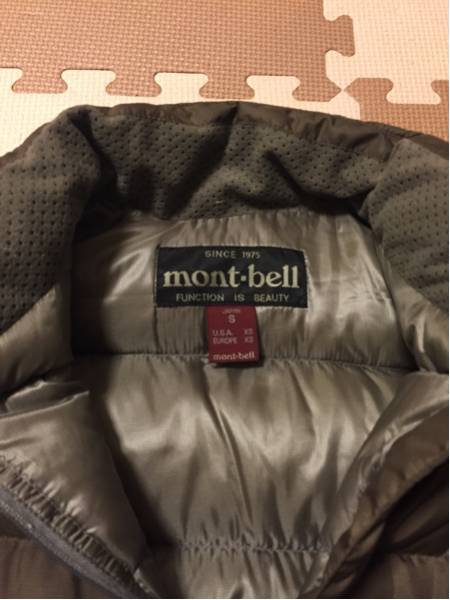 モンベル 茶 ダウンジャケットXS_3