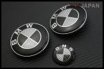 BMW 黒銀カーボン3点エンブレムE30 E34 E36 E60 E63 M6 Z3 Z4