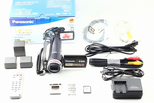 極上品 Panasonic HDC-HS100-K ブラック 元箱 ビデオカメラ@887