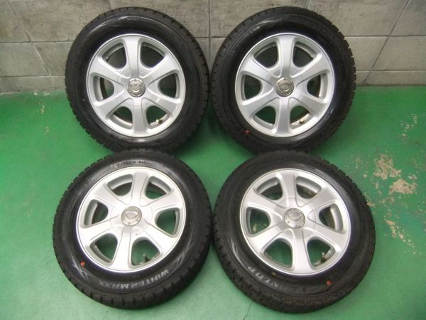 バリ溝☆DUNLOP WINTER MAXX 175/65R14 82Q 社外AW 4本価格☆ バリ溝