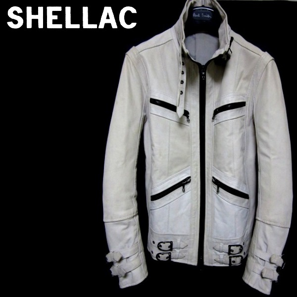 SHELLAC シェラック シングルレザーライダースジャケット 牛革