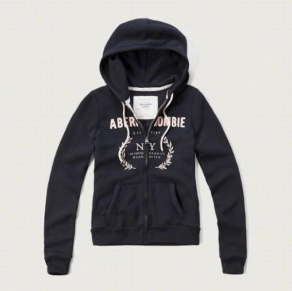 ■アバクロ■正規品 HERITAGE ロゴフーディー 紺 LadiesL■ 新品
