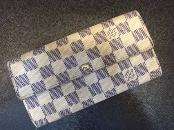 正規品 送料込 ダミエ アズール ポルトフォイユ サラ長財布 LOUIS