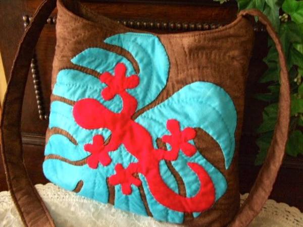 ハワイアンキルト☆プクッと斜めがけショルダー