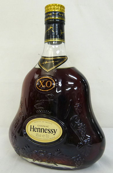 （M3748）コニャック☆ヘネシーXO☆透明ボトル/金キャップ☆お酒