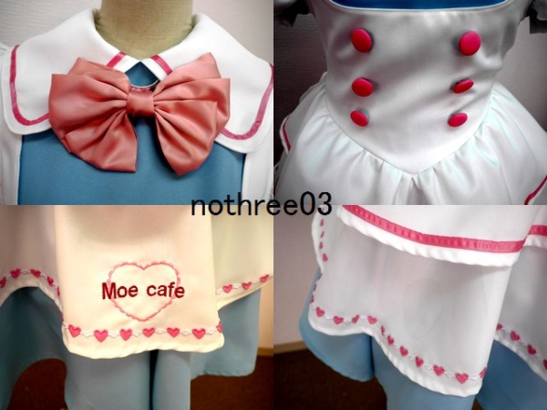 メイドカフェ店制服　メイド服 　刺繍ロゴ入り