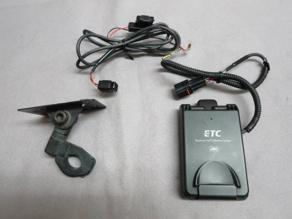 2輪用アンテナ一体型 ETC 日本無線 JRM-12 ステー付き バイク用ETC