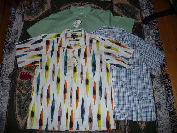 1円スタ！新品含む【モンベル】とLLビーンの半袖シャツ3枚セット