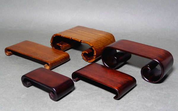 時代 無垢 巻き足　花台香台5点セット㉜