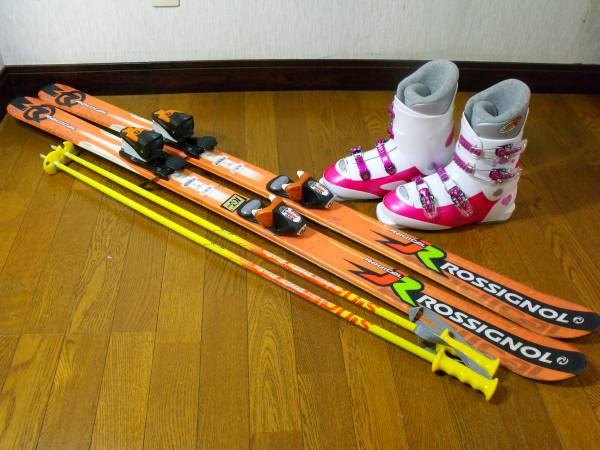 J10-Q 板140/靴25.5cm ROSSIGNOL カービングスキー4点 女の子