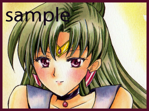 手描きイラスト　セーラームーン　セーラープルート　A4