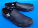 USA企画　VANS パンチングレザー スリッポン 黒　25