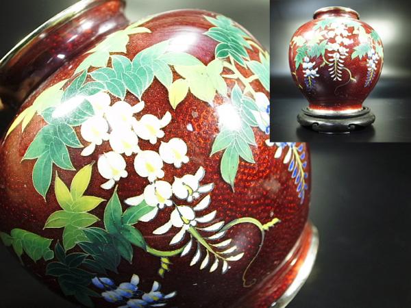 ☆□【新品】【七宝一輪さし】鶴デザイン/花器 インテリア小物