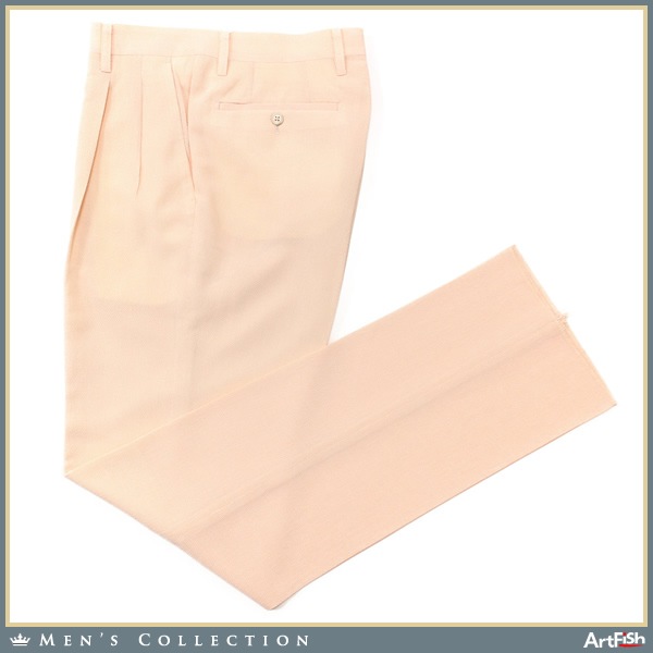 GREEN CLUBS◆japan製 薄オレンジツータックパンツt204*85cm新品