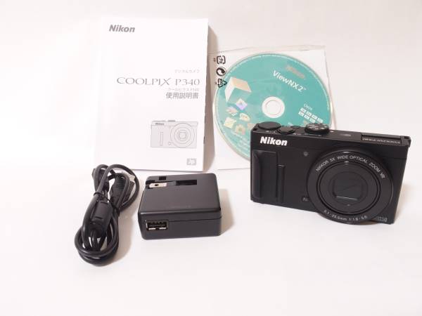 Nikon ニコン Coolpix P340 ブラック 元箱 グリップ付属 Nikonニコン