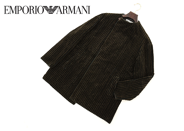 K5574◆伊製EMPORIO ARMANI◆太コールジャケットコート/48/美品