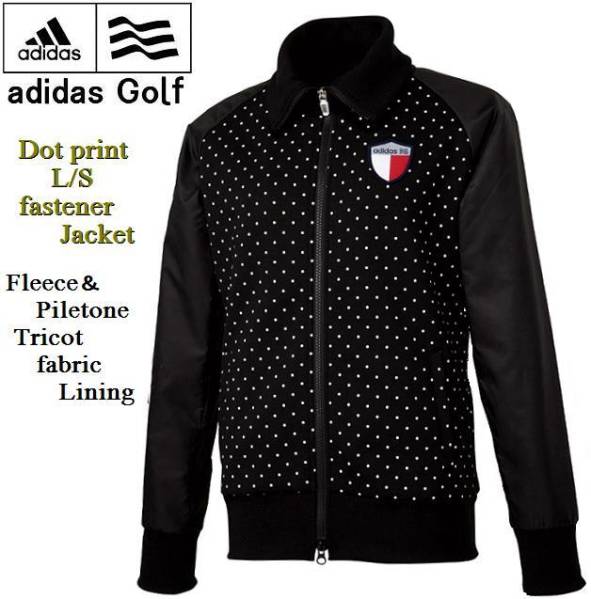 新品 アディダス ドットプリント柄 長袖 フルジップJK 保温性 M