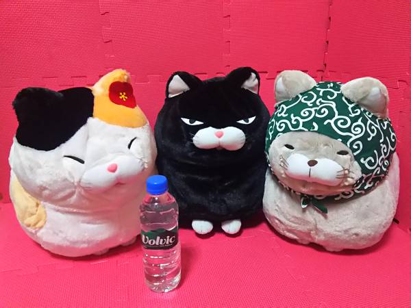 ひげまんじゅう福 BIGぬいぐるみ みーさま 黒豆 ほとけ ３種 B