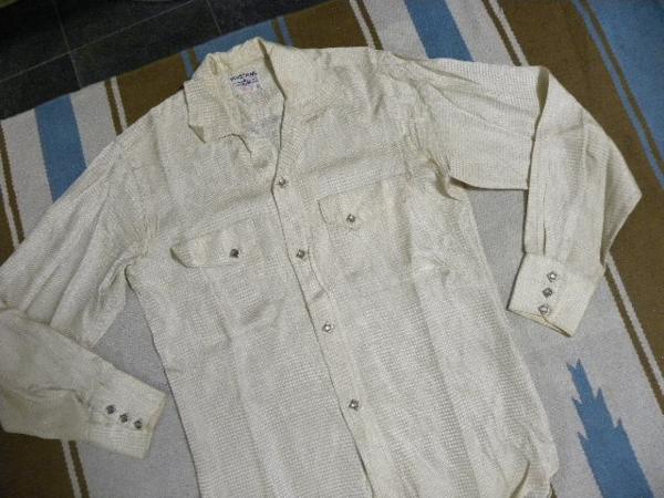 ★ビンテージ1950sウエスタンシャツMUSTANG角ボタンS