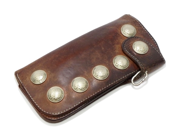 REDMOON レッドムーン OB-02A オールドバイカー 長財布 茶