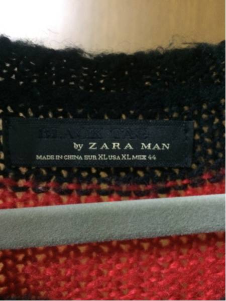 ボーダーニット 赤黒 グランジ カートコバーン ZARA セーター(男性用 