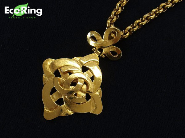 1円 シャネル 97P ココマーク ゴールド色 ネックレス BV682