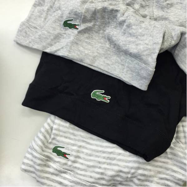 新品正規品保証 送料込 ラコステ 前開きボクサーパンツ３枚組L