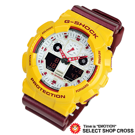 [1円～]限定Gショック★生産終了クレイジーイエロー GA-100CS-9A