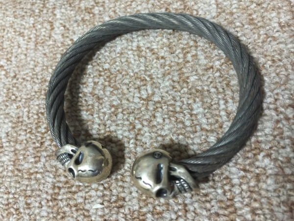 美品☆ ドクロ ブレスレット