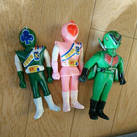 70年代 ポピー ソフビ 3体セット ゴレンジャー ジャッカー電撃隊 ご覧