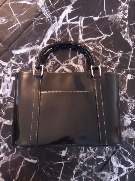 ★訳あり★HAMANO★濱野皮革工藝★エナメル×バンブー形★バッグ