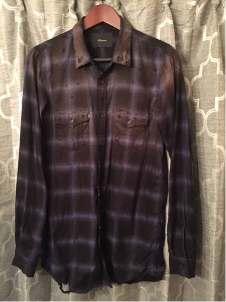 エディ期 チェック サンローラン SAINT 16SS グラデーションチェック