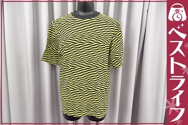 1円 本物 ヴェルサーチ 半袖Tシャツ ボーダー トップス M