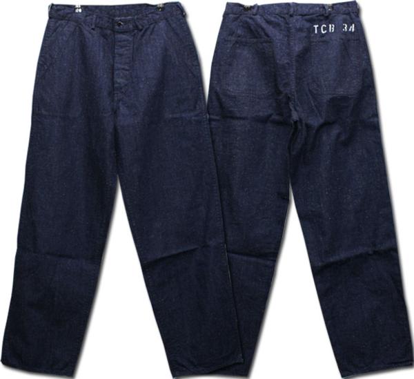 TCBジーンズ 40's USNデッキパンツ“SEAMENS TROUSERS”新品 w34(W34