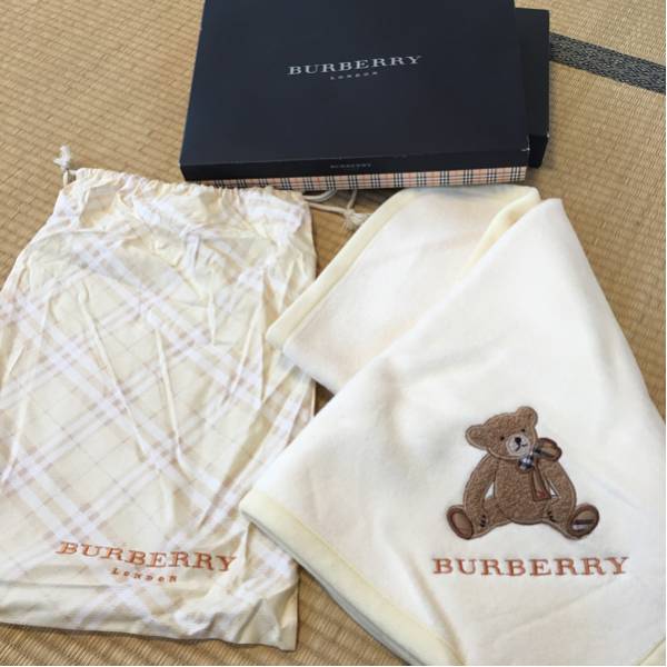 ブランケット バーバリー ひざ掛け BURBERRY ウール100% 新品未使用