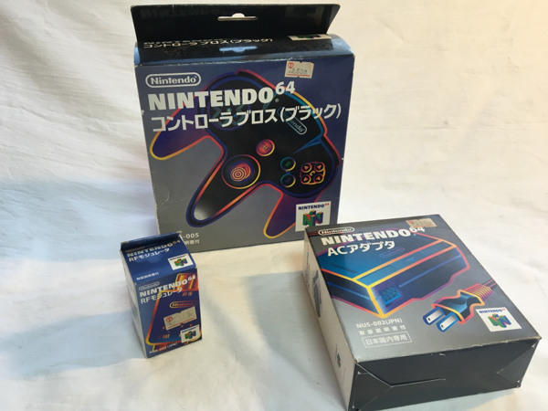 ［未開封］任天堂64コントローラー＋ACアダプタ＋RFモジュレータ