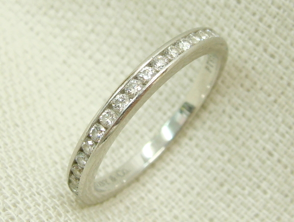 ◇ティファニー プラチナ PT950 ハーフサークルリング ダイヤ17P