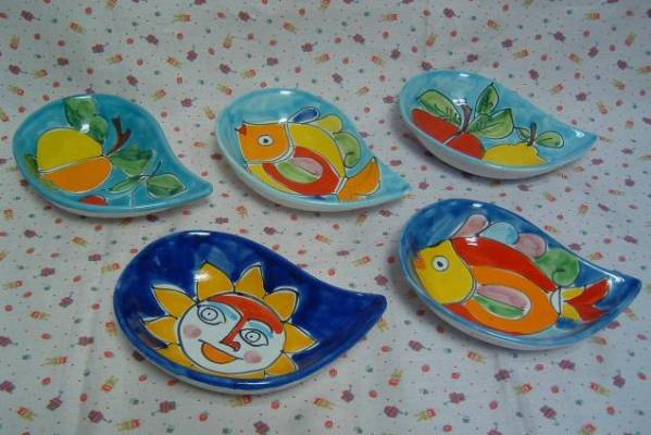 イタリア製　LA MUSA　かわいい絵皿５枚セット