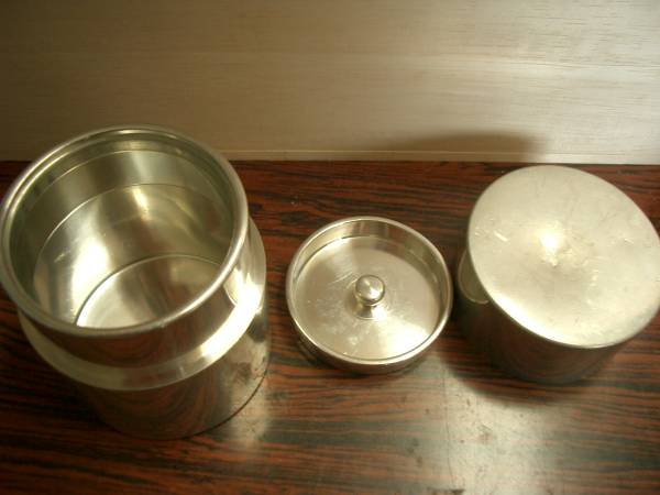 清課堂造 錫 茶筒○茶器 茶葉 煎茶 玉露 傷等有り 肉厚です 重量約