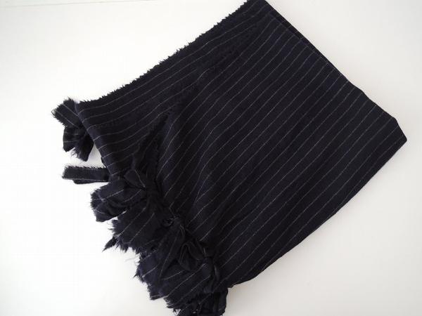 ローカリ― LOCALLY*ピンストライプ柄ウールリボンストール*0216