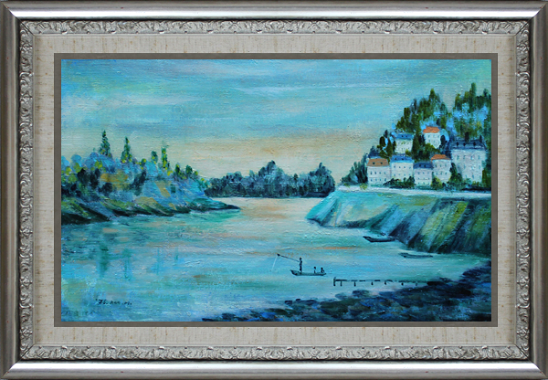 真作保証 増村寛4号ロワール地方フランス傑作名鑑３７万青い世界