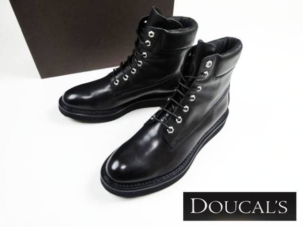 新品正規DOUCAL'Sデュカルス レースアップレザーブーツ ITALY製