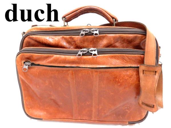 人気●duch 2WAY レザー ビジネスバッグ ブラウン オススメ