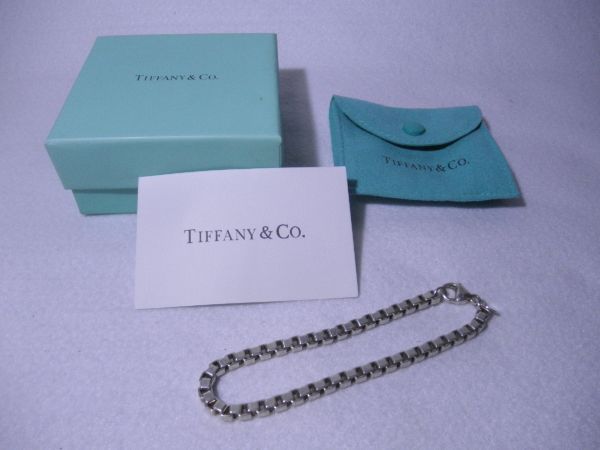 専用正規 TIFFANY & CO. 925 シルバー ブレスレット 箱保存袋付 ティファニー ブレスレット Tiffany シルバー925 プレゼントボックス