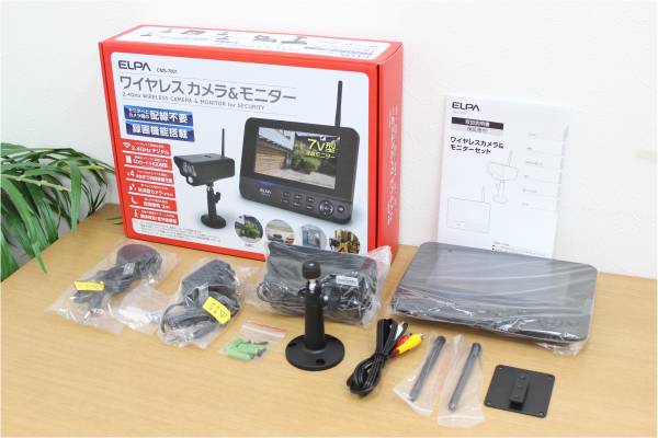 未使用 ELPA エルパ ワイヤレスカメラ&モニター CMS-7001 住まい