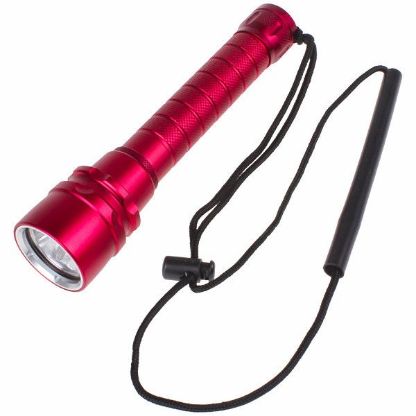 ★CREE XML-T6 LED 3個 4000ルーメン ダイビングライト 赤★